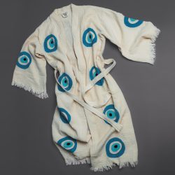Evil Eye Stone Print Bathrobe Set - Görsel 7