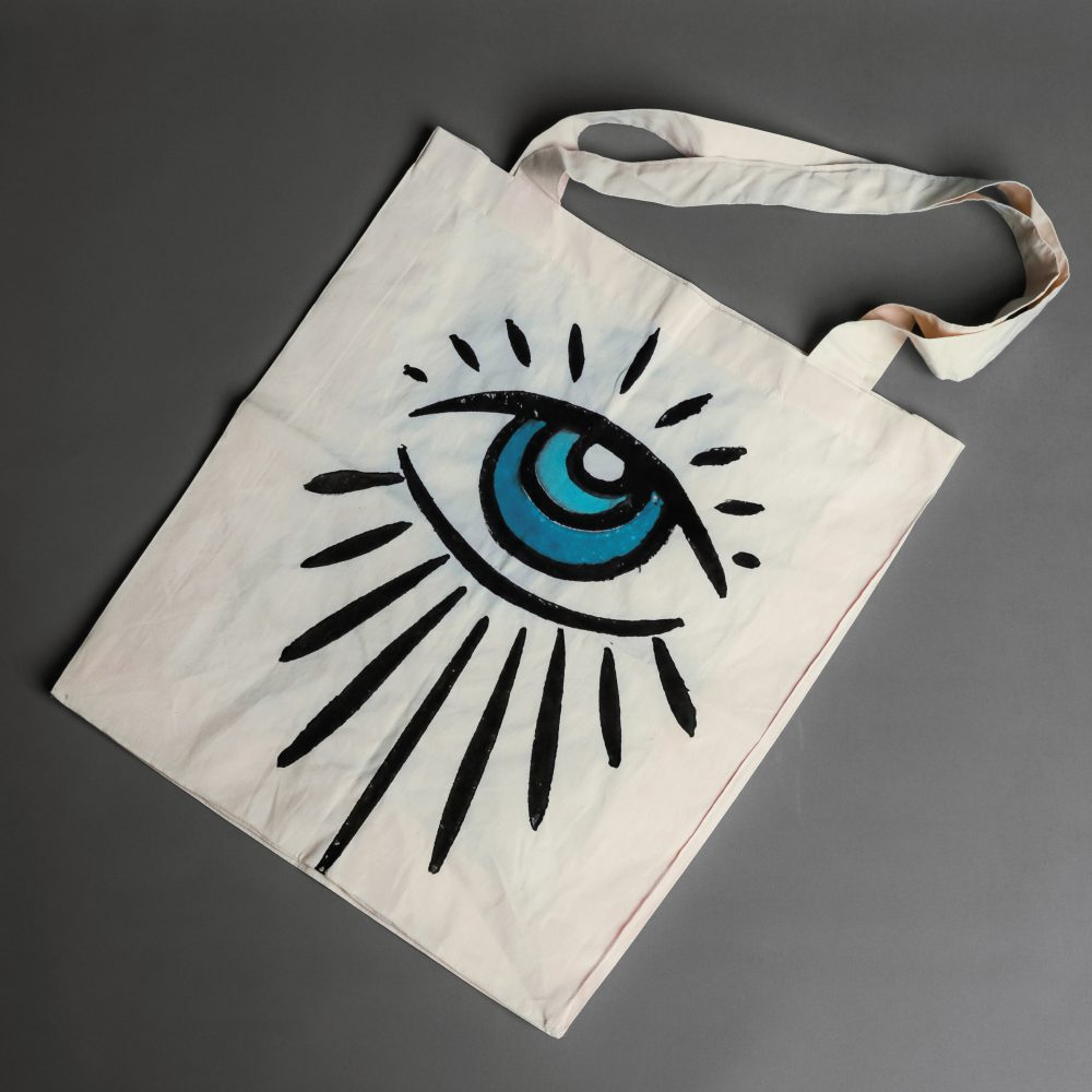 Evil Eye Stone Print Tote Bag