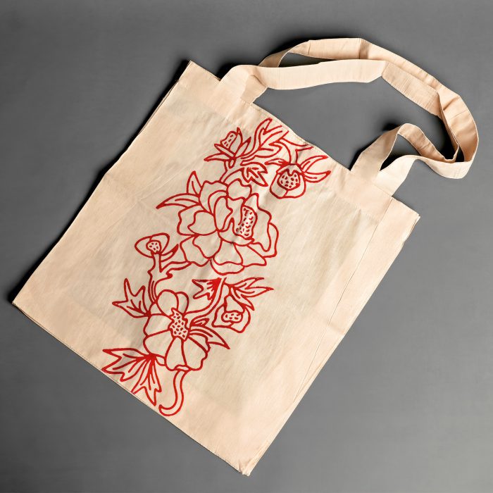 Floral Stone Print Tote Bag
