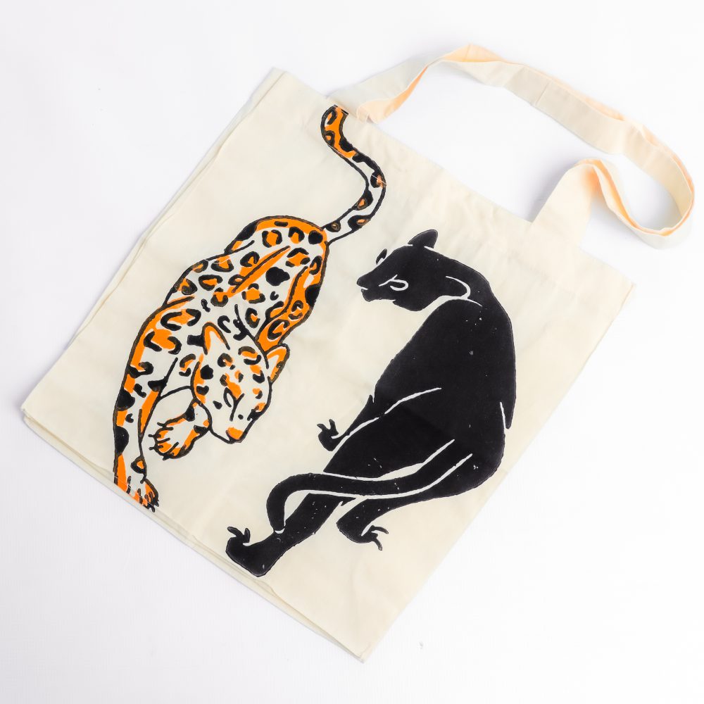 Leopard Pattern Stone Print Tote Bag - Görsel 2