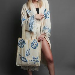 Evil Eye Stone Print Bathrobe Set